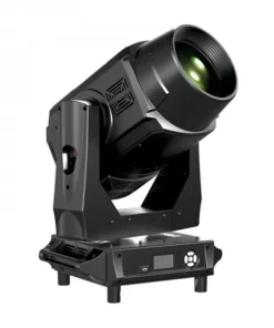 Aurora è un elegante e moderno apparecchio di illuminazione professionale per palcoscenici, dotato di una grande lente e di un supporto regolabile, perfetto per concerti ed eventi. Include pulsanti di controllo e porte posizionati comodamente sulla base.
